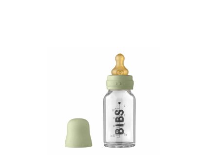 Dojčenská sklenená fľaša BIBS Baby Bottle - sage 110 ml