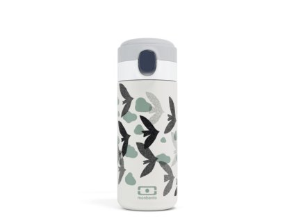 Termohrnček MonBento Pop Graphic Birds - béžová 360 ml