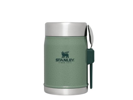 Termo nádoba na jedlo STANLEY The Legendary Food Jar s vidličkou - Hammertone Green 400 ml