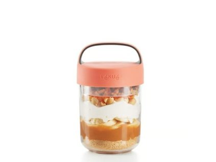 Desiatový box Lékué Jar To Go | lososový 400 ml
