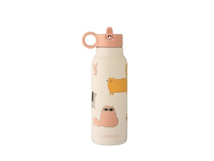 Termofľaša Liewood Falk Water Bottle - Cats and Dogs / Sandy 350 ml