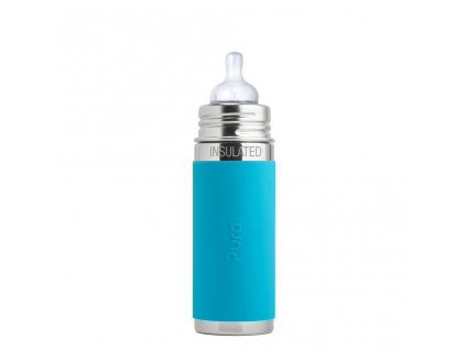 Nerezová dojčenská fľaša Pura - aqua 150 ml