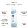 Dojčenská fľaša zahnutá bez BPA CHICCO Well-Being kaučukový cumlík -  modrá 250ml