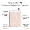 Silikónový obal na fľašu na vodu memobottle A5 Pale Coral 750 ml