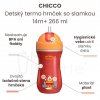 Športový detský termo hrnček so slamkou CHICCO , červený 14m+ 266 ml