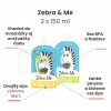 Plniteľné kapsičky pre deti na opakované použitie Zebra&Me - potápač + zebra 2ks, 150 ml