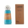 Ručne dotvorená termo fľaša LUND LONDON Skittle Bottle Mini Sky Blue & White wink