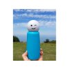 Ručne dotvorená termo fľaša LUND LONDON Skittle Bottle Mini Sky Blue & White wink
