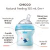 CHICCO Dojčenská fľaša Natural Feeling 150 ml, chlapec 0m+