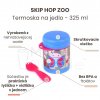 Termoska na jedlo s lyžičkou:vidličkou SKIP HOP Zoo Motýlik 12 m+ 325 ml
