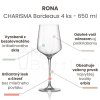 Pohár na víno RONA CHARISMA Bordeaux 4 ks 650 ml