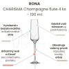 Pohár na šampanské RONA CHARISMA Champagne flute 4 ks 190 ml
