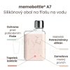 Silikónový obal na fľašu na vodu memobottle A7 Pale Coral 180 ml
