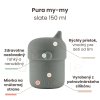 Silikónový pohárik s náustkom PURA my my slate 150 ml
