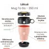 Skladací cestovný hrnček Lékué Mug To Go - lososový 350 ml