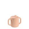 Silikónový hrnček s náustkom a držadlami BÉABA - pink 170 ml
