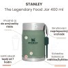 Termo nádoba na jedlo STANLEY The Legendary Food Jar s vidličkou - Hammertone Green 400 ml