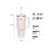 Termohrnček so slamkou STANLEY The Quencher H2.O FlowState™ Tumbler Rose Quartz - 1180 ml