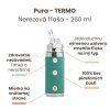 TERMO fľaša so slamkou Pura - moss 260 ml