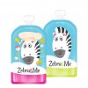 Plniteľné kapsičky pre deti na opakované použitie Zebra&Me - kuchár + zebra 2ks, 150 ml