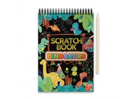 1233 scratch book dinosaury