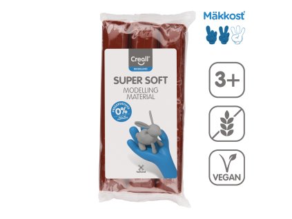 Modelovacia hmota Super soft, 500 g, hnedá
