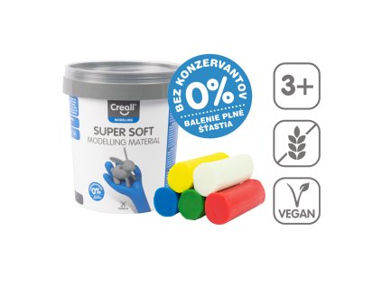 Modelovacia hmota Super soft, 450 g, téglik, mix farieb