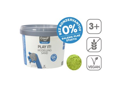 Modelovací piesok Play it!, 750 g, téglik, žltý