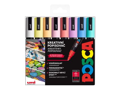 Súprava popisovačov PC-5M, 1,8 - 2,5 mm, pastelové Farby (8 ks)