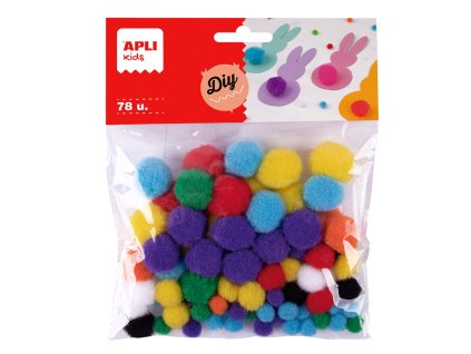 POM – POM guľky, mix veľkostí a farieb