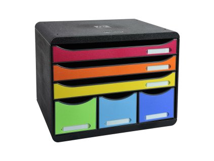 Zásuvkový box Iderama, A4 maxi, 6 zásuviek, PS