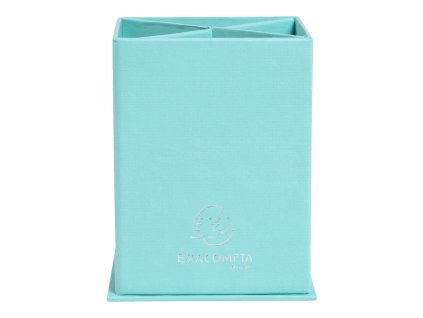 Stojan na perá Teksto, 85 x 85 x 120 mm, kartón, zelený