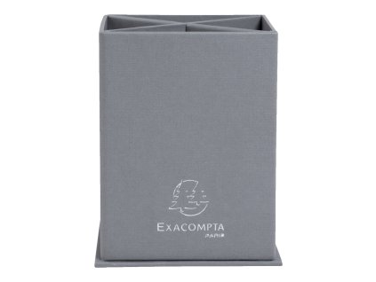 Stojan na perá Teksto, 85 x 85 x 120 mm, kartón, sivý