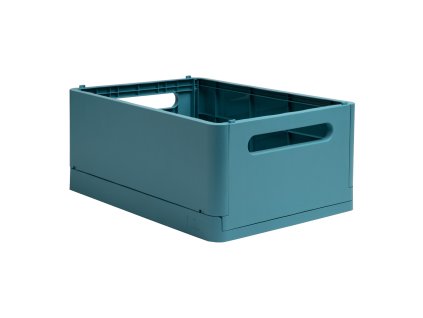 Smart case – skladací úložný box, recyklovaný PP, MAXI, petrolejový