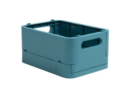 Smart case – skladací úložný box, recyklovaný PP, MINI, petrolejový