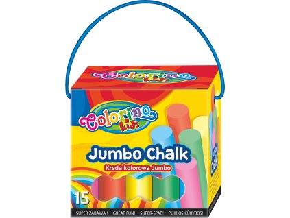 Kriedy chodníkové JUMBO 15ks, Ø 2,2 cm, 8 farieb