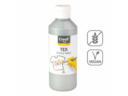 Textilná Farba TEX, 250 ml, strieborná