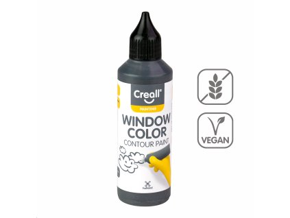 Kontúrová Farba na sklo Window color, 80 ml, olovená sivá