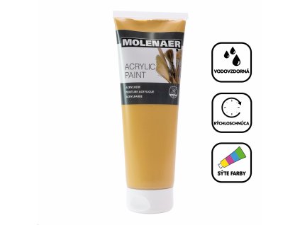 Akrylová Farba Molenaer, 250 ml, okrová