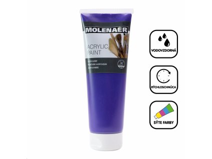 Akrylová Farba Molenaer, 250 ml, fialová
