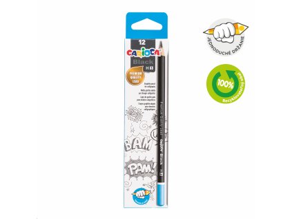 Trojhranná ceruzka Black, 3/H, škatuľka, 12 ks