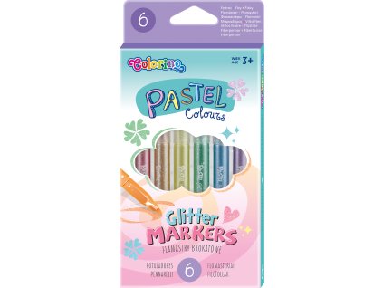 Popisovače s trblietkami Pastel