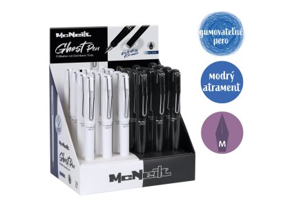 Gumovateľné plniace pero McNeill - Black & White
