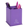 Stojan na perá Teksto, 85 x 85 x 120 mm, kartón, fialový
