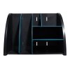 Stolný organizér NeoDeco, 6 priehradiek, PS, čierno-modrý