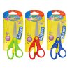 Nožnice detské, 14 cm, bezp. poistka, asymetrické, mix farieb