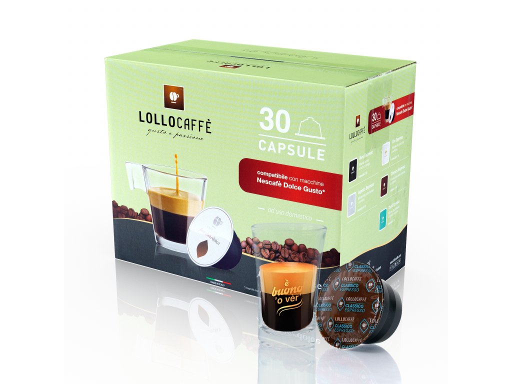 Lollo Caffé CLASSIC Espresso zu Dolce Gusto 30 Kapseln 