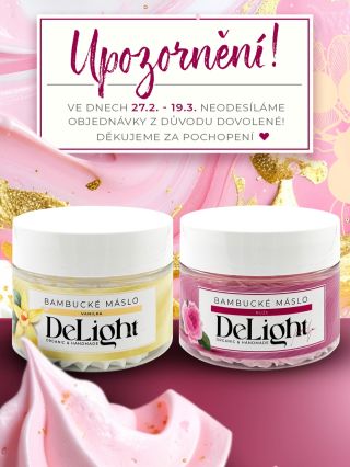 Naši milí zákazníci, ve dnech 27.2.-23.3. nebudeme odesílat objednávky. Náš eshop bude fungovat dál, takže vaše objednávky...