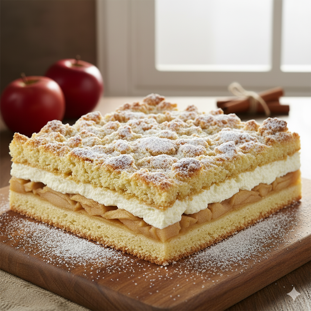 Pité: Krehký koláč s tvarohom a jablkami