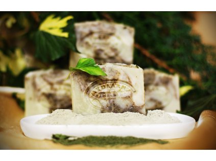 Přírodní mýdlo Zelený jíl a máta 50 g